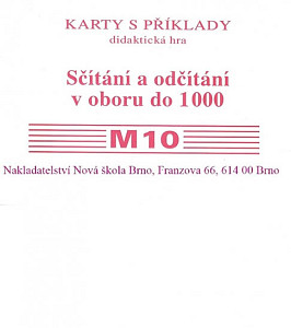 Sada kartiček M10 - sčítání a odčítání v oboru do 1000