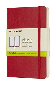 Moleskine Zápisník červený S, čistý, měkký