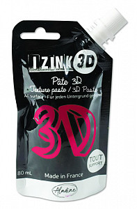IZINK 3D reliéfní pasta 80 ml/geranium, růžová