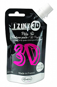 IZINK 3D reliéfní pasta 80 ml/rose, zářivě růžová