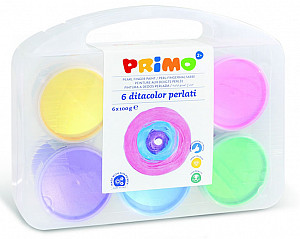 PRIMO Prstové barvy perleťové  6 x 100 ml
