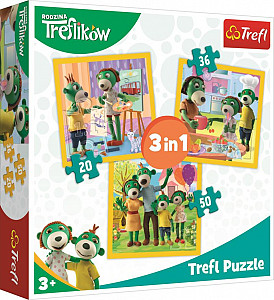 Puzzle: Treflíci: Být spolu je fajn 3v1 (20,36,50 dílků)