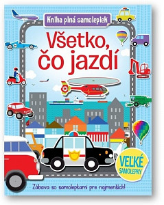 Kniha plná samolepiek Všetko, čo jazdí