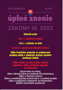 Aktualizácia III/5 2022 – Sociálne poistenie, Zákonník práce