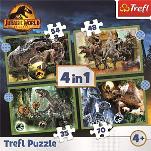 Puzzle Jurský svět Nadvláda 4v1