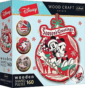 Wood Craft Origin puzzle Vánoční dobrodružství Mickeyho a Minnie