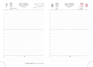 Diář 2025 Vario denní A5 Romantic s gumičkou