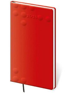 Diář 2025 Vario týdenní kapesní 3 Red Design