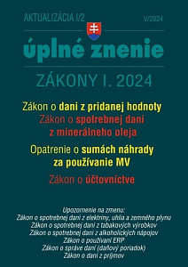 Aktualizácia I/2 2024 – daňové a účtovné zákony