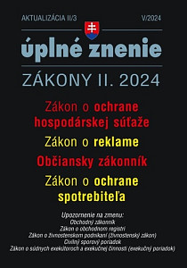 Aktualizácia II/3 2024 – Občiansky zákonník a ochrana spotrebiteľa