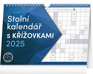 Kalendář 2025 stolní: s křížovkami s háčkem, 30 × 21 cm