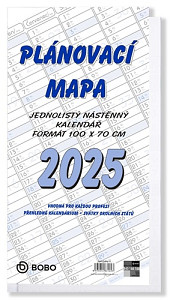 Plánovaná roční mapa 2025 - nástěnný kalendář