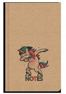 Notes linkovaný A5 kraft Unicorn