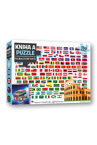 Kniha a puzzle Vlajky celého sveta