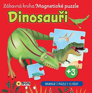 Zábavná magnetická kniha Dinosauři - čti a skládej