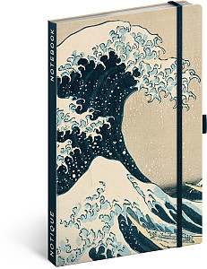 NOTIQUE Notes Katsushika Hokusai, linkovaný, 13 x 21 cm