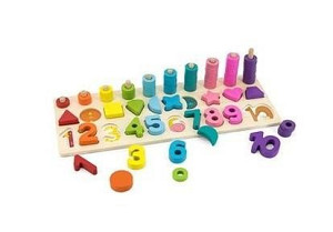 BABU dřevěná hračka - Čísla a tvary 2