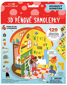 Concorde Pěnové samolepky 3D - Houbový domeček