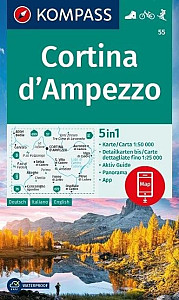 Cortina d´Ampezzo 1:50 000 / turistická mapa KOMPASS 55