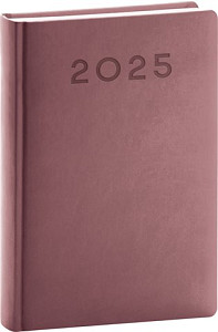 Diář 2025: Aprint Neo - růžový, denní, 13 × 18 cm