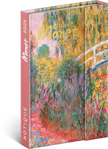 Diář 2025: Claude Monet - týdenní, magnetický, 11 × 16 cm