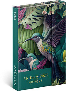 Diář 2025: Kolibřík - týdenní, magnetický, 11 × 16 cm