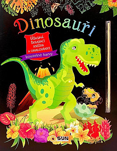 Dinosauři - Úžasná škrábací knižka a omalovánky