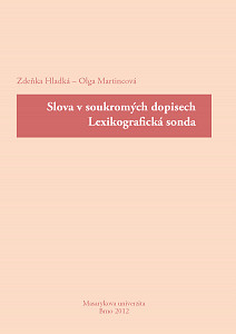 E-kniha Slova v soukromých dopisech. Lexikografická sonda