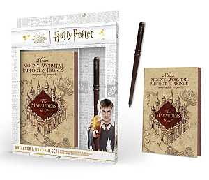 Harry Potter Zápisník A5 s hůlkou Pobertův plánek