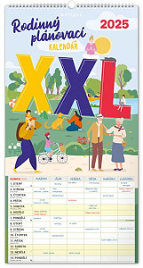 Kalendář 2025 nástěnný: Rodinný plánovací XXL, 33 × 64 cm
