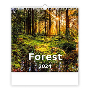 Kalendář nástěnný 2024 - Forest/Wald/Les