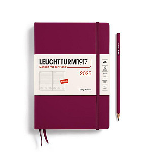 Leuchtturm1917 Daily Planner Medium (A5) 2025 Port Red