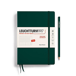 Leuchtturm1917 Week Planner Medium (A5) 2025 Forest Green