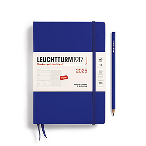 Leuchtturm1917 Weekly Planner & Notebook Medium (A5) 2025 Ink