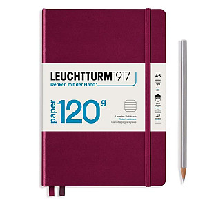 Leuchtturm1917 Zápisník 120G Port Red A5 linkovaný