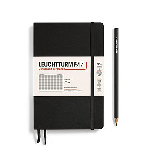 Leuchtturm1917 Zápisník Black Softcover B6+ čtverečkovaný