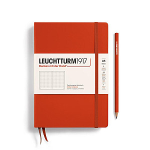 Leuchtturm1917 Zápisník Fox Red Medium A5 tečkovaný