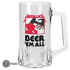 Metallica Půllitr skleněný - Beer´Em All 500 ml