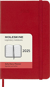 Moleskine Diář 2025 červený S, denní, tvrdý