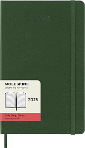 Moleskine Diář 2025 zelený L, denní, tvrdý