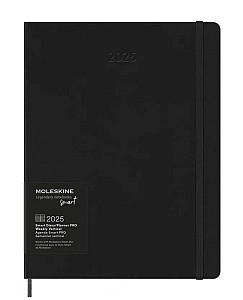 Moleskine Smart zápisník PRO 2025 černý XL, tvrdý