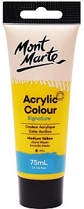 Mont Marte akrylová barva 75ml - žlutá (Medium Yellow), tuba