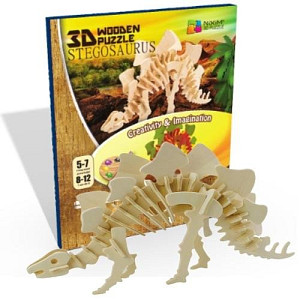 NiXiM Dřevěné 3D puzzle/Stegosaurus