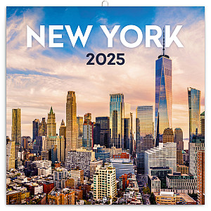 NOTIQUE Poznámkový kalendář New York 2025, 30 x 30 cm
