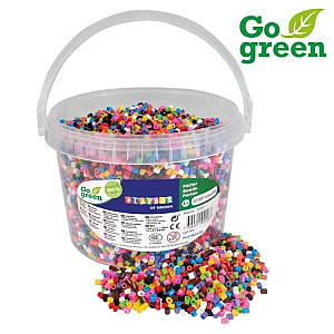 Playbox Zažehlovací korálky 20 000 ks - kbelík, základní barvy GO GREEN