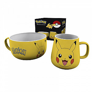 Pokémon Snídaňový set - Pikachu (hrnek + miska)