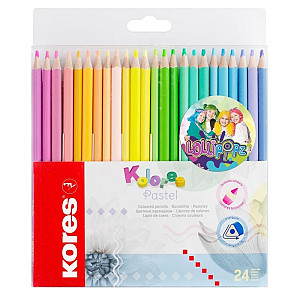 Trojhranné pastelky Kores Kolores Pastel LOLLIPOPZ - 24 barev