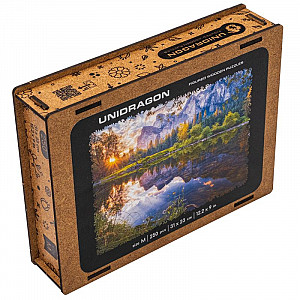 Unidragon dřevěné puzzle - Jezero velikost M