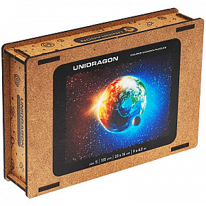 Unidragon dřevěné puzzle - Planeta Země velikost S