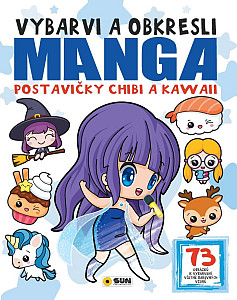 Vybarvi a obkresl - Manga postavičky Chibi a Kawai